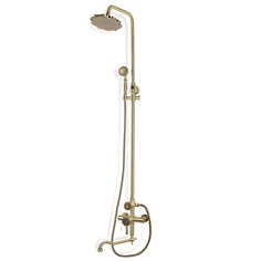 Комплект для ванной и душа одноручковый длинный (25см) излив, лейка двойной цветок Bronze de Luxe 10120ddf windsor