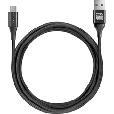 Кабель Lenzza Nylon Braided USB Type-C Kevlar Cable 2 м Black