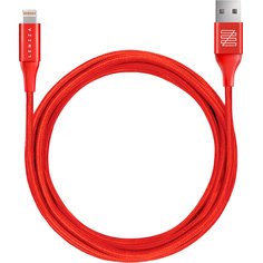 Кабель Lenzza Nylon Braided Kevlar Cable Lightning 1,2 м Red