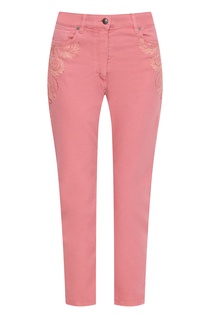 Розовые джинсы с вышивкой Etro