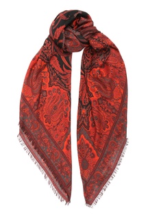 Красный платок с узором Etro