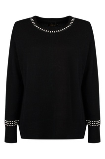 Черный пуловер с кристаллами MAX & MOI