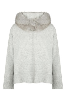Свитер с меховым воротником MAX & MOI