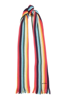 Разноцветный шерстной шарф Paul Smith