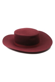 Бордовая шляпа из шерсти Alberta Ferretti