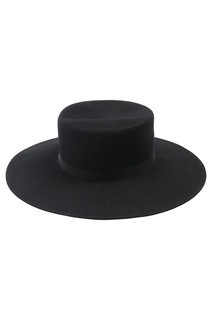 Черная шляпа из шерсти Alberta Ferretti