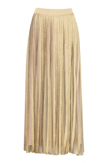 Золотистая плиссированная юбка Alberta Ferretti