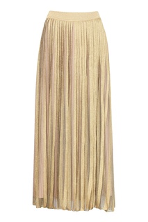 Золотистая плиссированная юбка Alberta Ferretti