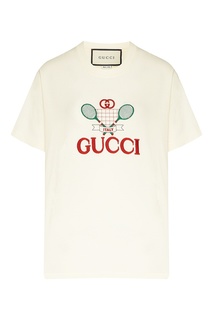 Белая футболка Gucci Tennis