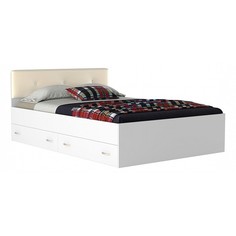 Кровать полутораспальная Виктория-ЭКО-П с матрасом 2000x1400 Наша мебель