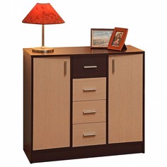 Комод Дуэт-3 венге/дуб линдберг Олимп мебель