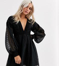 Платье с глубоким вырезом и объемными рукавами Sisters Of The Tribe