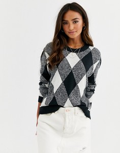 Черно-белый джемпер JDY