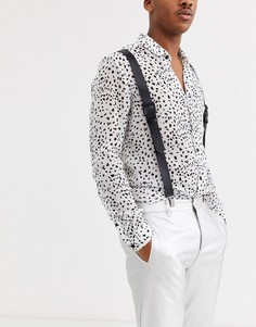 Черные подтяжки из искусственной кожи с матовыми пряжками ASOS DESIGN