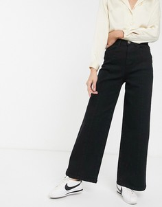 Черные широкие джинсы FAE