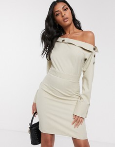 Строгое платье в тонкую полоску Unique21