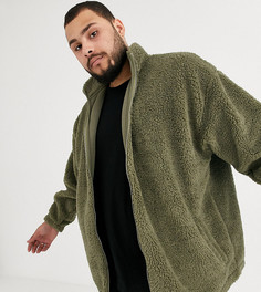 Спортивный oversize-топ цвета хаки ASOS DESIGN Plus