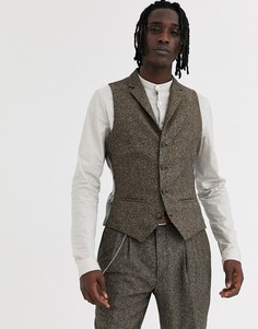 Жилет с узором "в елочку" Twisted Tailor