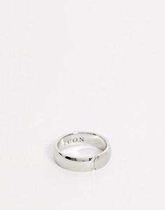 Серебристое кольцо из нержавеющей стали Icon Brand