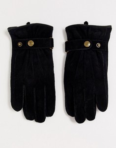 Черные замшевые перчатки Dents Chester