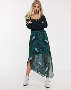 Юбка миди с принтом AllSaints