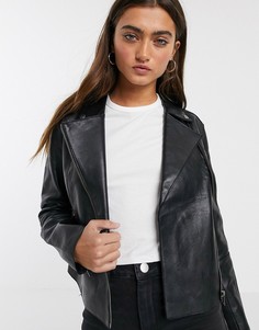 Байкерская куртка из искусственной кожи с поясом Pepe Jeans