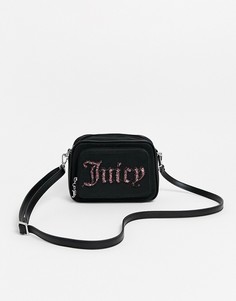 Черная сумка через плечо с логотипом Juicy Couture