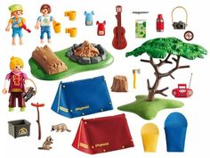 Конструктор PlayMobile Турбаза со светодиодным костром (разноцветный)