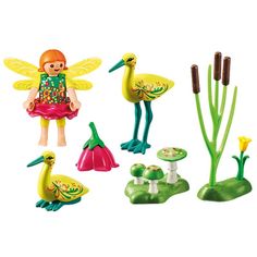 Конструктор PlayMobile Девочка-фея с аистами (разноцветный)