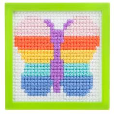 Набор для творчества BONDIBON Вышивка на пластиковой канве - бабочка (разноцветный)