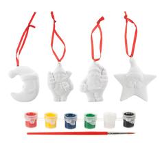 Набор для творчества BONDIBON Ёлочные украшения - месяц, дед мороз, снеговик, звезда (разноцветный)