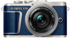 Цифровой фотоаппарат Olympus E-PL9 kit 14-42 EZ (серебристый, синий)