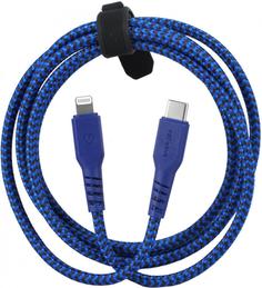 Кабель EnergEA FibraTough USB TypeC - Apple 8pin 1.5м (синий)
