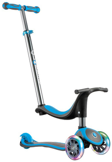 Самокат Globber My Free 4 в 1 Titanium Lights (голубой)