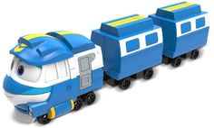 Игрушка Robot Trains Паровозик с двумя вагонами Кей (синий)