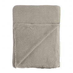 Плед Tkano жемчужной вязки (серый)