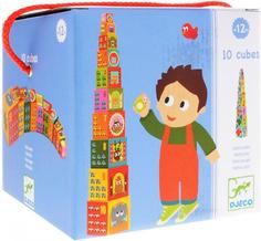 Развивающая игрушка DJECO Машины кубики (разноцветный)