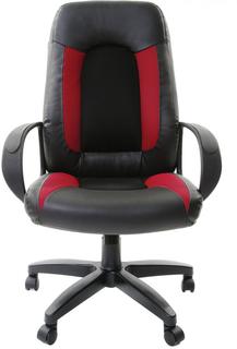 Кресло руководителя BRABIX Strike EX-525 (черный, черно-бордовый)