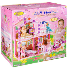 Игрушка Bonna Дом для куклы с мебелью, каретой, лошадью (разноцветный)