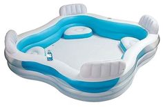 Бассейн Intex FAMILY LOUNGE 229х229х66 см (синий)