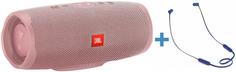 Акустический комплект JBL CHARGE 4 + T110BT (розовый)