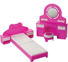 Набор мебели для домика ОГОНЕК Спальня "Зефир" (разноцветный) ОГОНЕК.