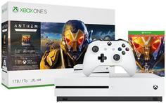 Игровая приставка Microsoft Xbox One S 1Tb с игрой Anthem + 1 месяц подписки EA Access + пробная подписка на абонемент Xbox Game Pass и Золотой статус Xbox Live Gold на 1 месяц (черный)