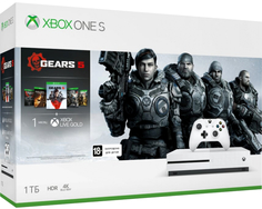 Игровая приставка Microsoft Xbox One S 1Tb + GEARS 5 + Gears of War + Gears 2, 3 и 4 (белый)