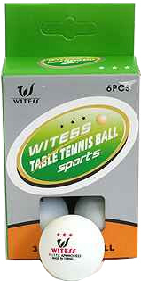 Спортивные товары SHENZHEN Комплект шариков для пинг понга witess 6 шт.