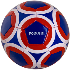 Спортивные товары SHENZHEN Мяч футбольный Россия размер 5 глянцевый (сине-красно-белый)