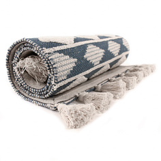 Ковер Tkano с геометрическим принтом (синий)