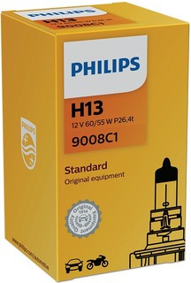 Лампа автомобильная Philips H13 12V- 60/55W (P26,4t)