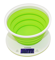 Кухонные весы Starwind SSK5575 (бело-зеленый)