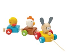 Сортер Plan Toys Поезд с животными (разноцветный)